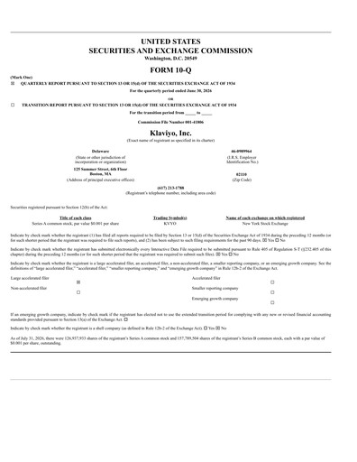 Thumbnail Klaviyo Quarterly Report 2026-q2