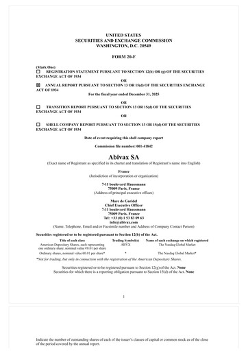 Thumbnail Abivax Annual Report 2025