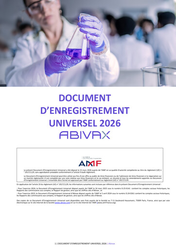Thumbnail Abivax Universal Registration Document 2026