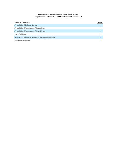 Thumbnail Mach Natural Resources LP Quarterly Report 2025-q2
