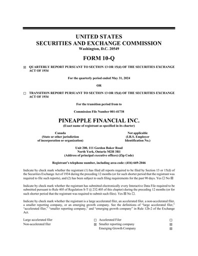 Thumbnail Pineapple Financial Quarterly Report 2024-q3