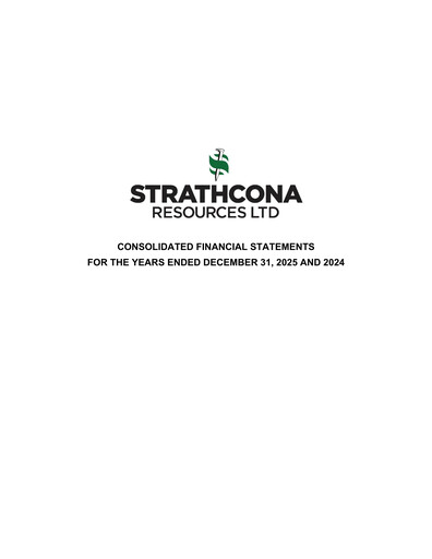 Miniature Strathcona Resources Bilan financier 2025