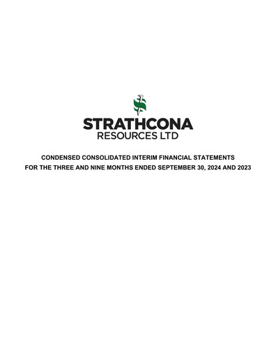 Thumbnail Strathcona Resources Quarterly Report 2024-q3