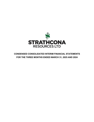 Thumbnail Strathcona Resources Quarterly Report 2025-q1