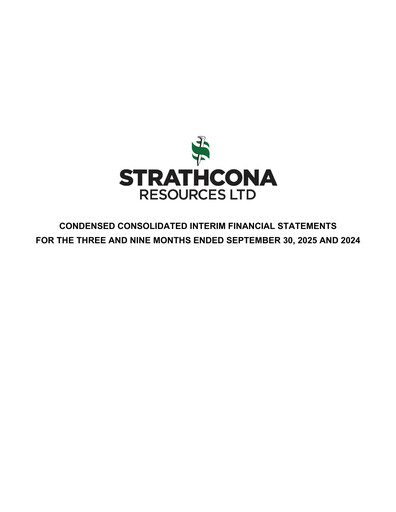 Thumbnail Strathcona Resources Quarterly Report 2025-q3