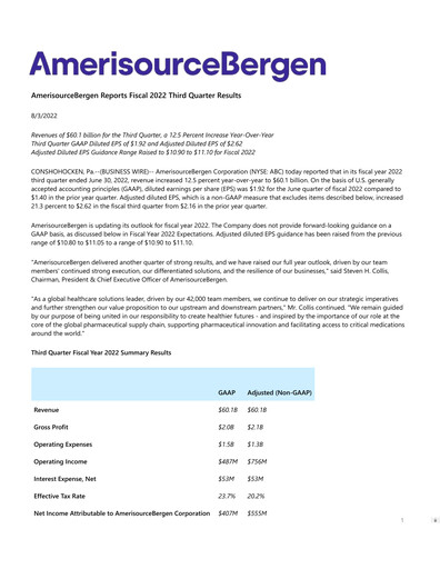 Thumbnail Cencora Quarterly Report 2022-q3