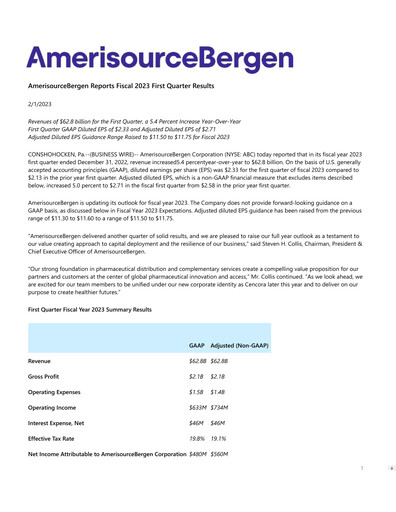 Thumbnail Cencora Quarterly Report 2023-q1