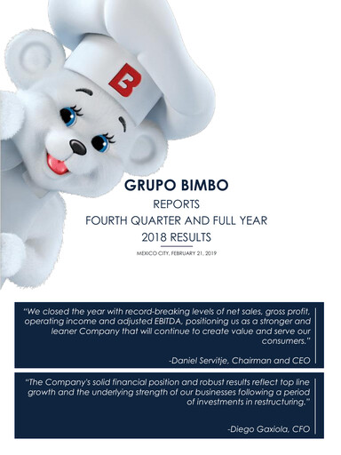 Vorschaubild Grupo Bimbo
 Finanzmitteilung fy2018
