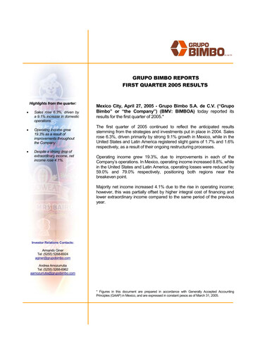 Thumbnail Grupo Bimbo
 Quarterly Report 2005-q1