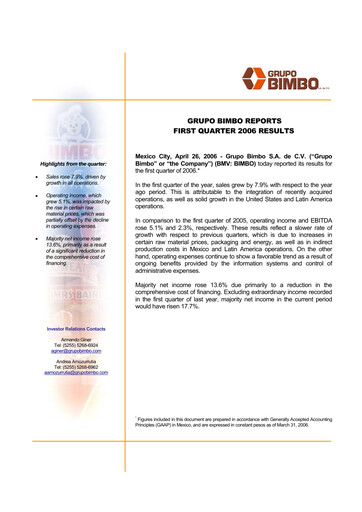 Thumbnail Grupo Bimbo
 Quarterly Report 2006-q1