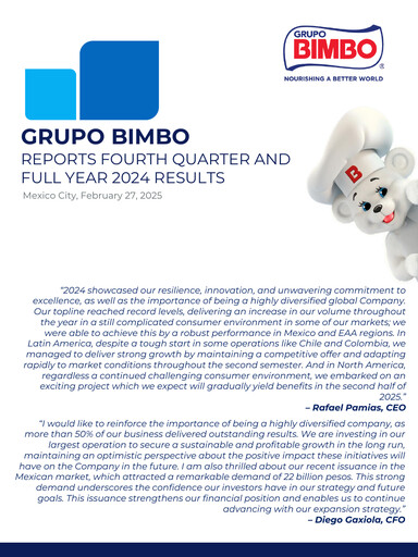 Thumbnail Grupo Bimbo
 Quarterly Report 2024-q4