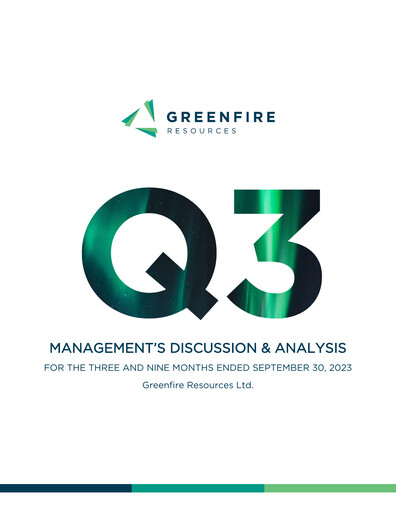 Miniature Greenfire Resources Rapport financier 2023-q3