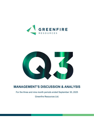 Miniature Greenfire Resources Rapport financier 2025-q3