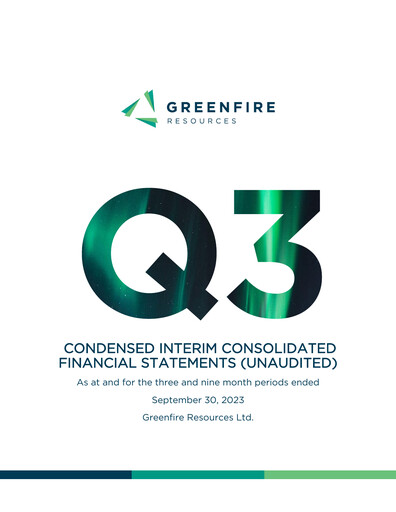 Thumbnail Greenfire Resources Financial Statement 2023-q3