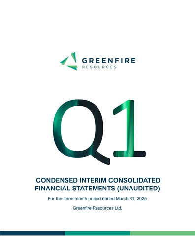 Thumbnail Greenfire Resources Financial Statement 2025-q1