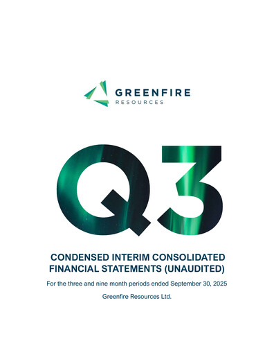 Thumbnail Greenfire Resources Financial Statement 2025-q3