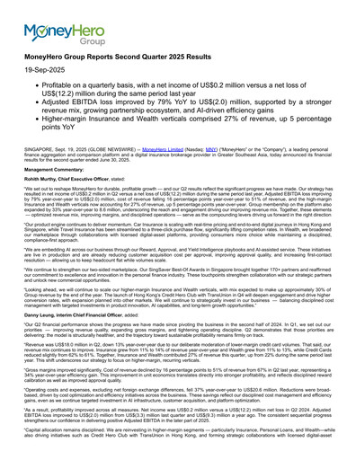 Miniature MoneyHero Rapport trimestriel 2025-q2