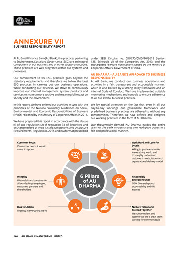 Thumbnail AU Small Finance Bank ESG Report 2017-2018