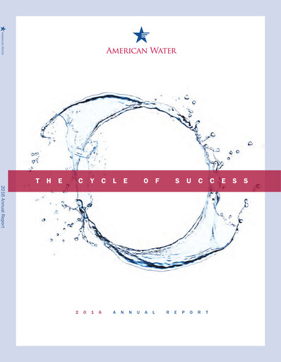 Thumbnail American Water Annual Report 2016