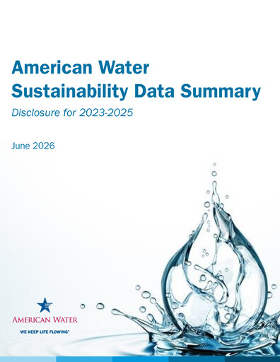 Thumbnail American Water ESG Report 2025