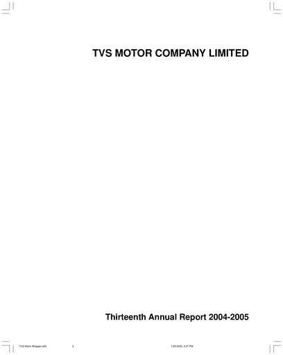 Thumbnail TVS Motor Annual Report 2004-2005