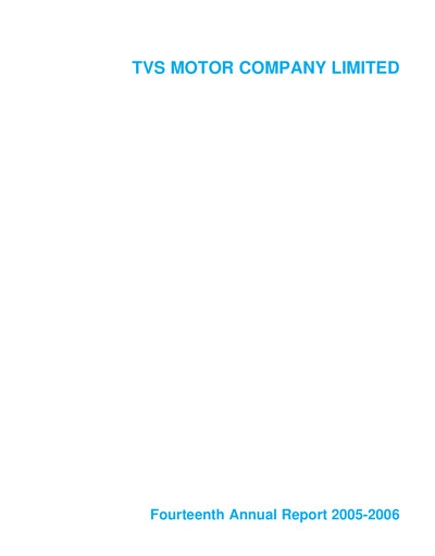 Thumbnail TVS Motor Annual Report 2006