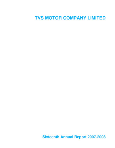 Thumbnail TVS Motor Annual Report 2007-2008