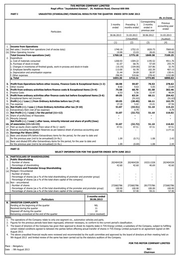 Vorschaubild TVS Motor Quartalsbericht 2013-q2