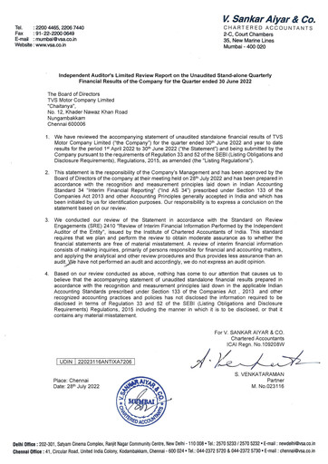 Vorschaubild TVS Motor Quartalsbericht 2022-q2