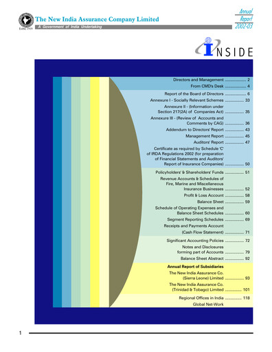 Vorschaubild New India Assurance
 Jahresbericht 2002-2003