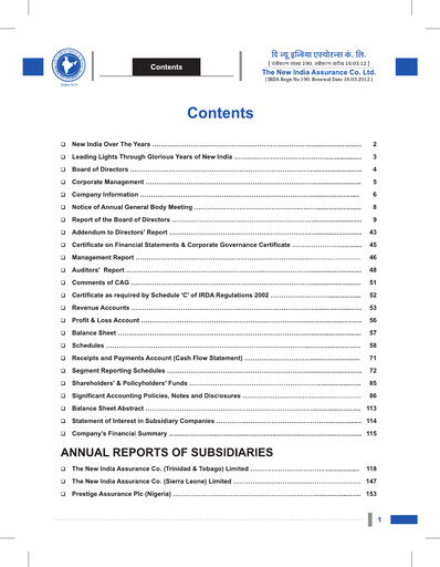 Vorschaubild New India Assurance
 Jahresbericht 2011-2012