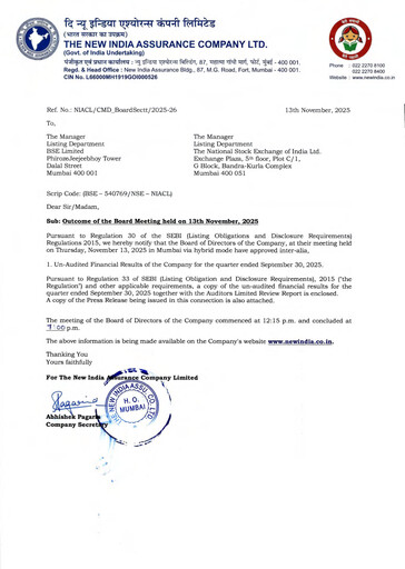 Thumbnail New India Assurance
 Half-year Report 2025-h1