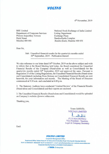 Thumbnail Voltas
 Quarterly Report 2019-2020-q2