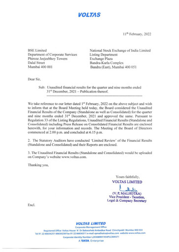 Thumbnail Voltas
 Quarterly Report 2021-2022-q3
