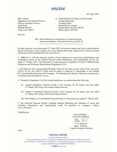 Thumbnail Voltas
 Quarterly Report 2022-2023-q4