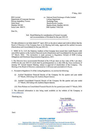 Thumbnail Voltas
 Quarterly Report 2023-2024-q4