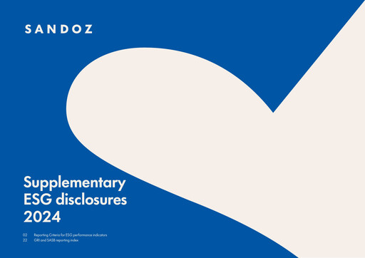 Miniature Sandoz Group Rapport ESG 2024