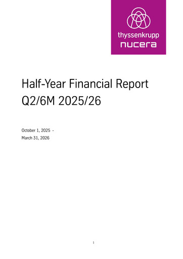 Thumbnail thyssenkrupp nucera Half-year Report 2025-h1