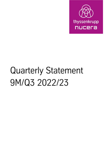 Thumbnail thyssenkrupp nucera Quarterly Report 2022-q3