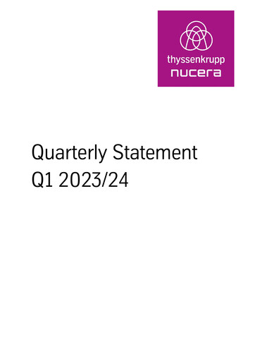 Thumbnail thyssenkrupp nucera Quarterly Report 2023-q1