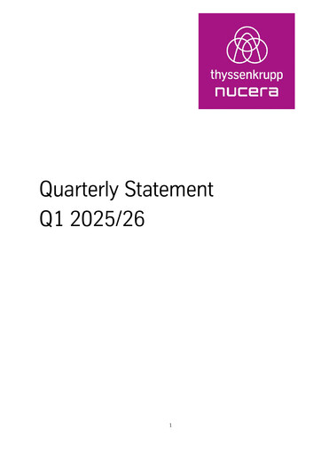 Thumbnail thyssenkrupp nucera Quarterly Report 2025-q1