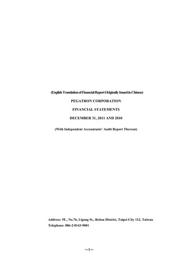 Thumbnail Pegatron Financial Statement 2011