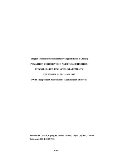 Thumbnail Pegatron Financial Statement 2013