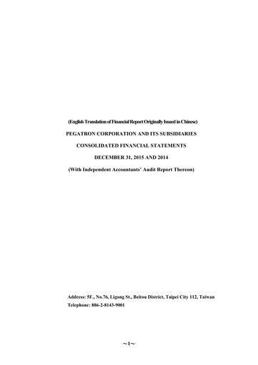 Thumbnail Pegatron Financial Statement 2015