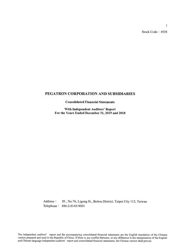 Thumbnail Pegatron Financial Statement 2019