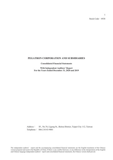 Thumbnail Pegatron Financial Statement 2020