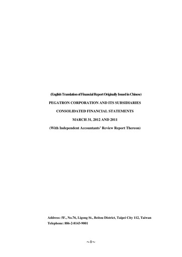 Thumbnail Pegatron Quarterly Report 2012-q1