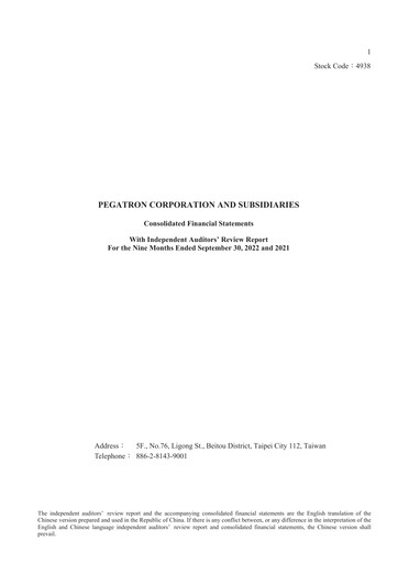 Thumbnail Pegatron Quarterly Report 2022-q3