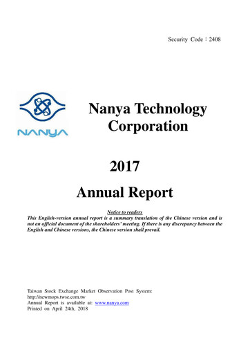 Thumbnail Nanya Technology
 Annual Report 2017