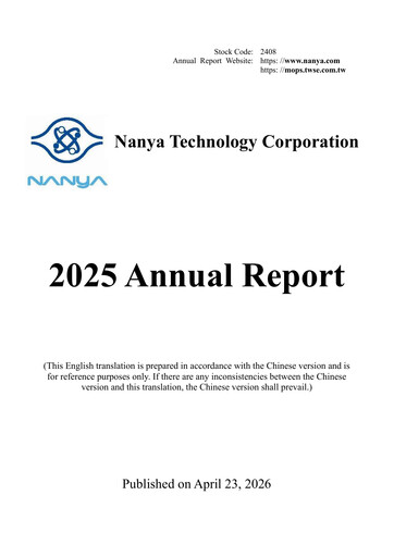Thumbnail Nanya Technology
 Annual Report 2025